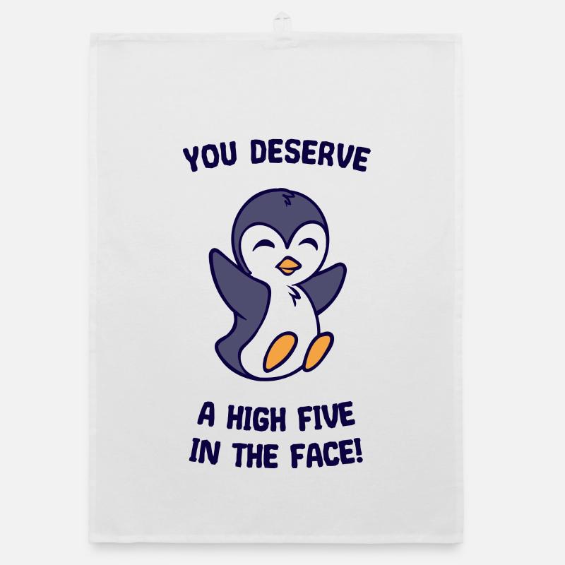 Humorvoll Statement Süß Pinguin Vogel Tier Arktis Organic Geschirrtuch