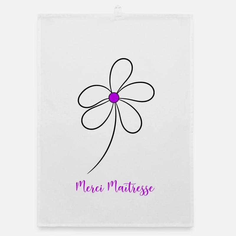 MAÎTRESSE. MERCI. MERCI MAÎTRESSE. FLEUR Torchon bio