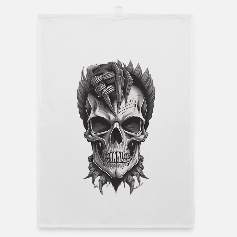 Cool Skull Organic dish towel