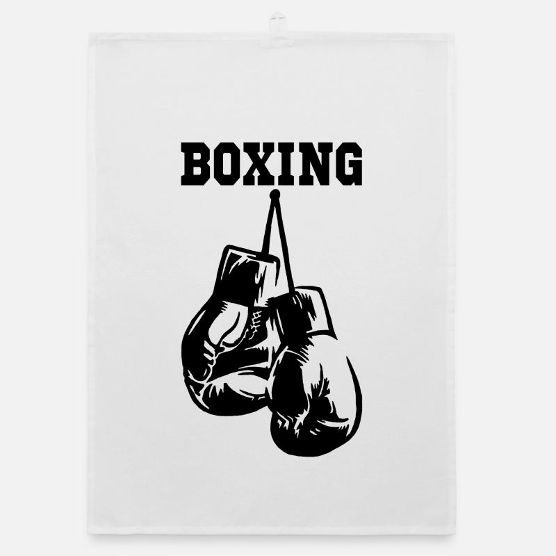 Schwarze Boxhandschuhe Organic Geschirrtuch