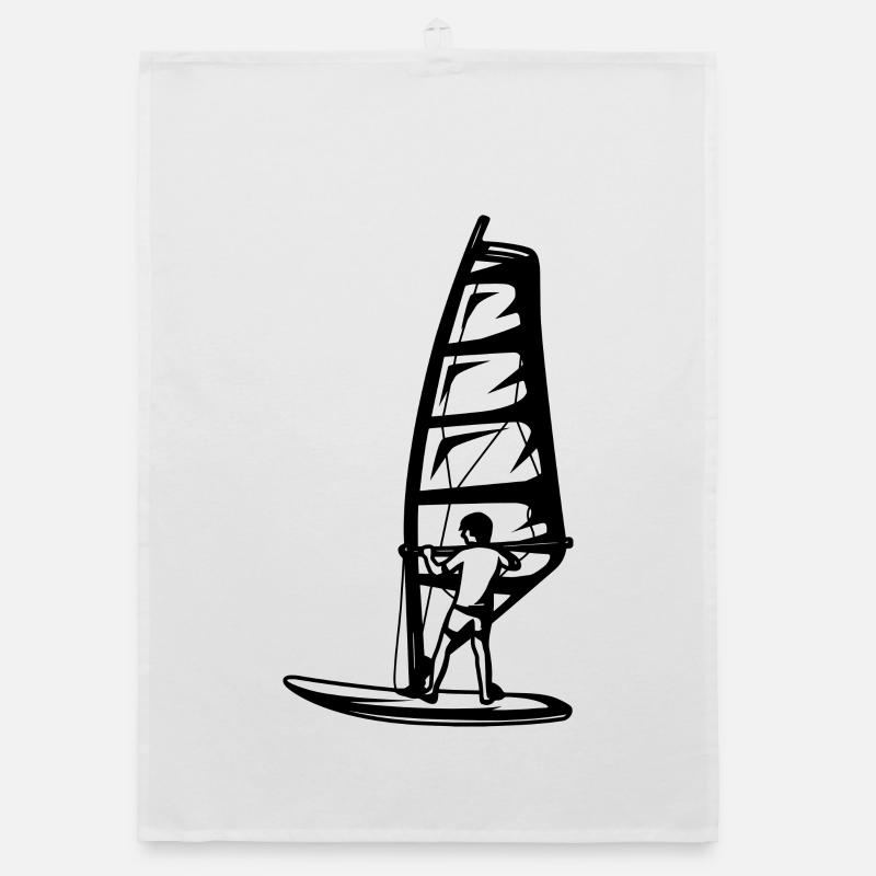 Windsurfing Kid Organic dish towel