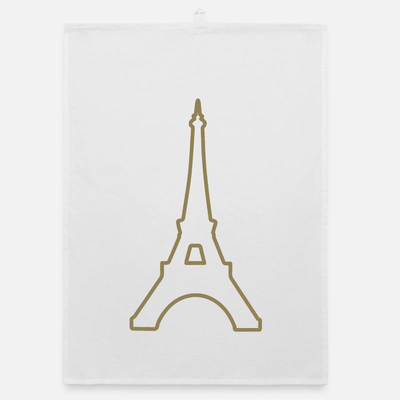 Tour Eiffel Paris monument minimaliste Torchon bio