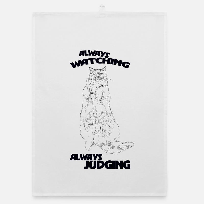 IMMER BEOBACHTEND, IMMER URTEILEND Organic Geschirrtuch