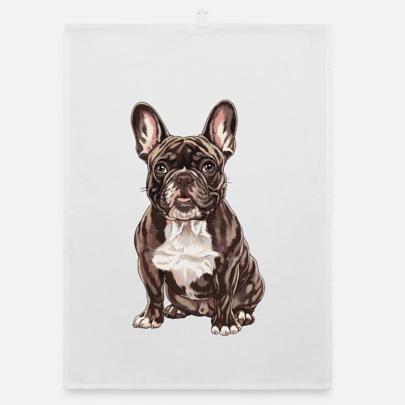 Bouledogue français Illustration : Élégant Torchon bio