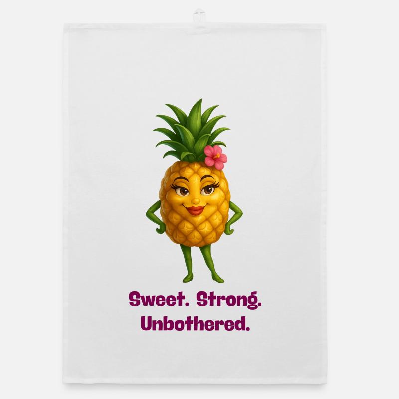 Héroïne ananas : Douce, forte, peu impressionnée Torchon bio