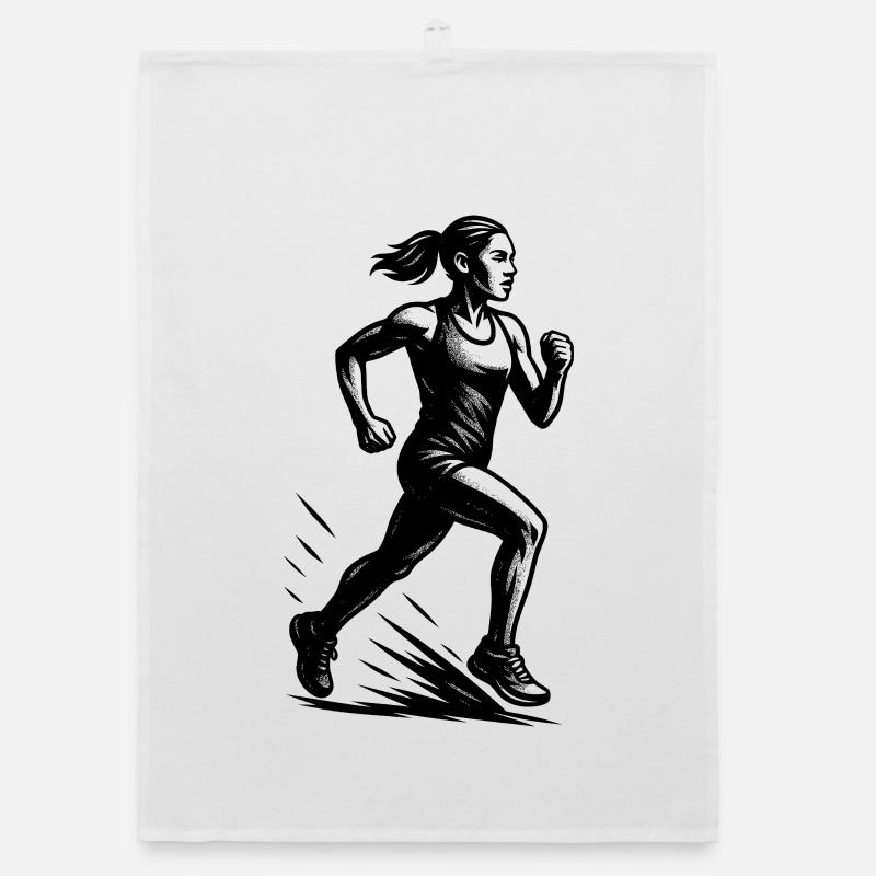 Klare Running Botschaft Organic Geschirrtuch