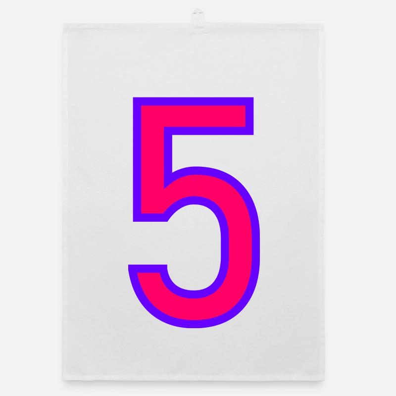 5. ANNIVERSAIRE. 5 ANS. 5e ANNIVERSAIRE. ENFANT Torchon bio