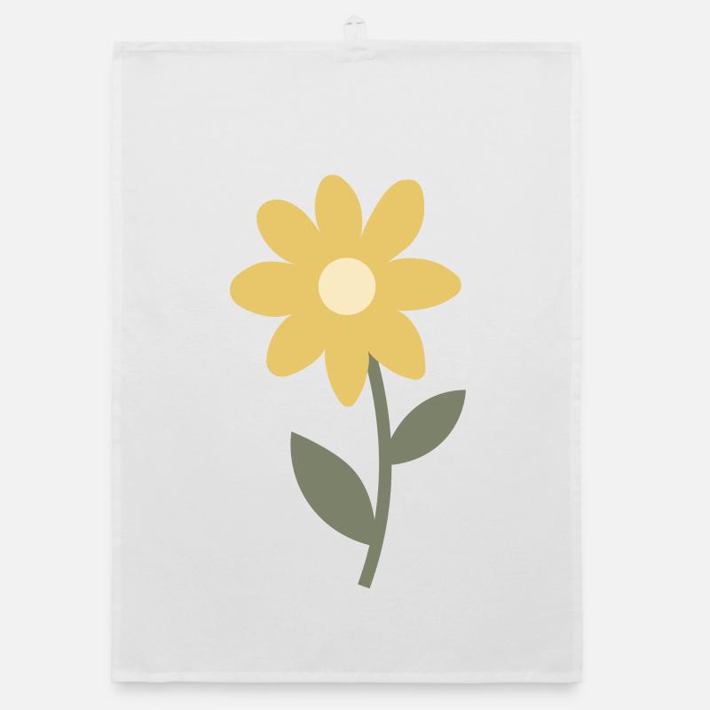 Minimal Flower Bloomdesign Organic dish towel