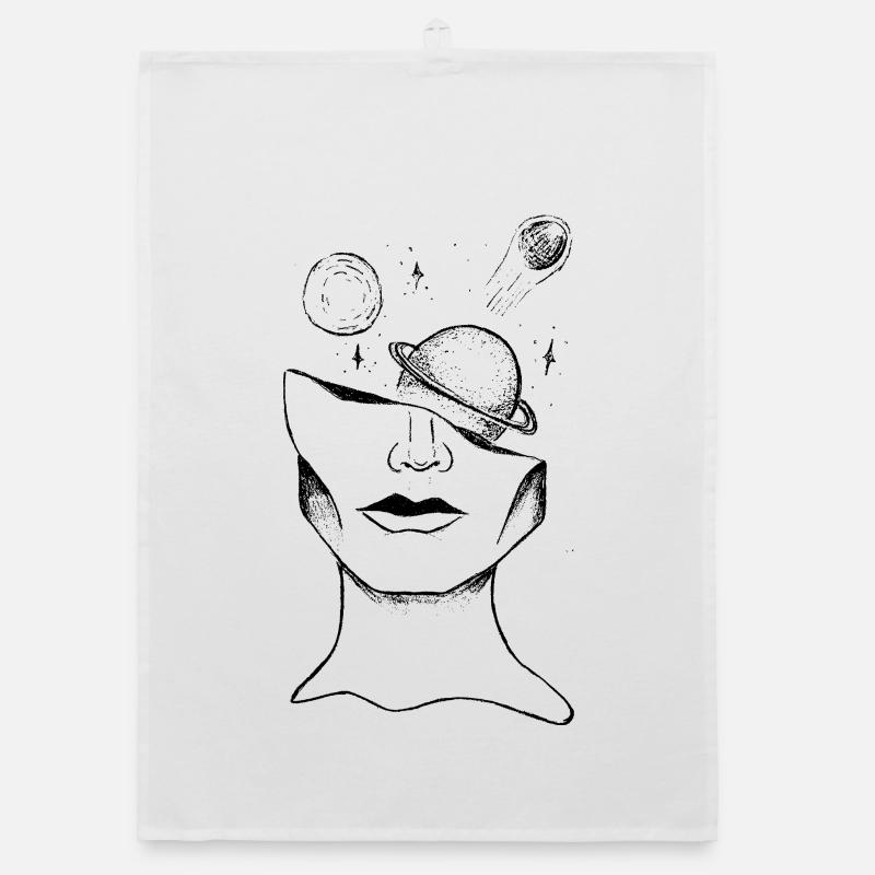 Graphisme d’art cosmique Torchon bio