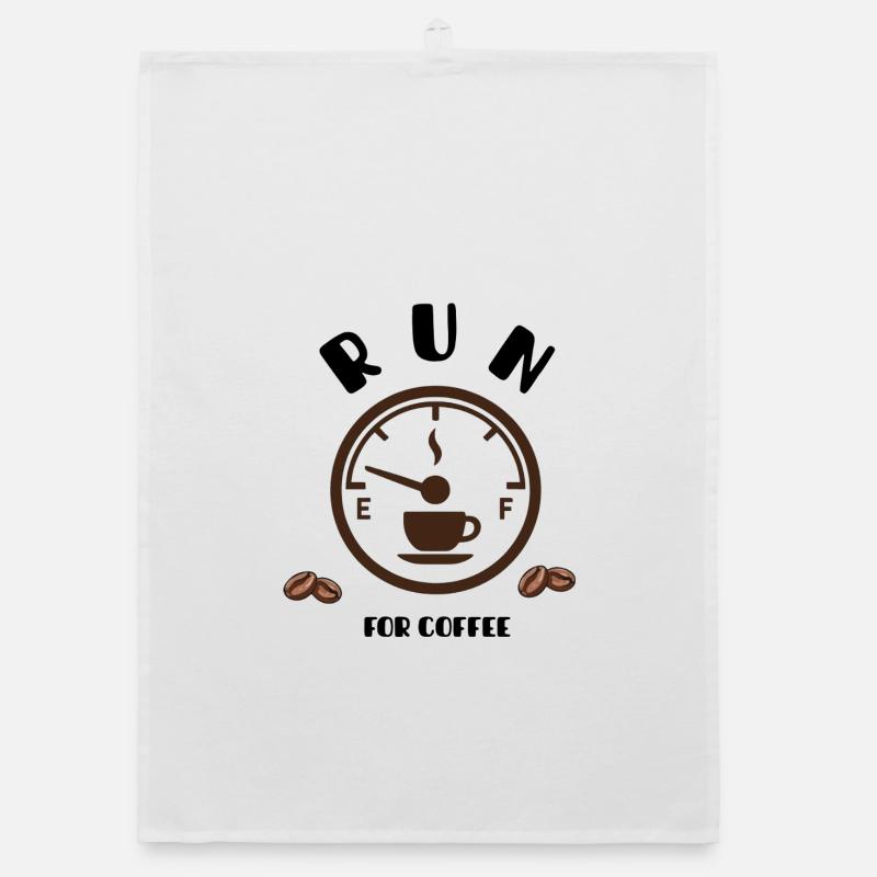 Coffee Pointer Dial Design Organic dish towel