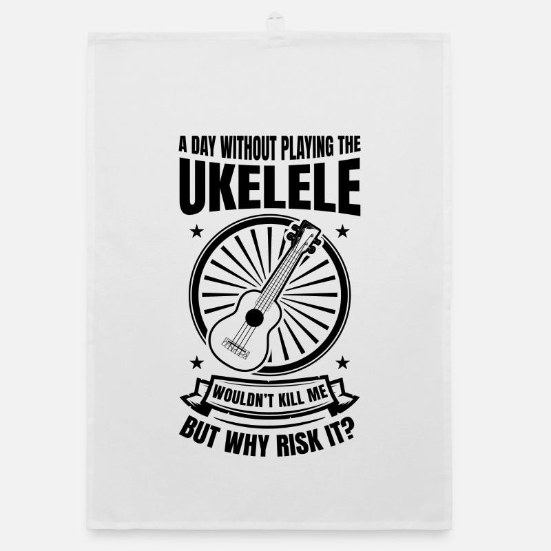 Ukulele Lehrer Scherz Organic Geschirrtuch