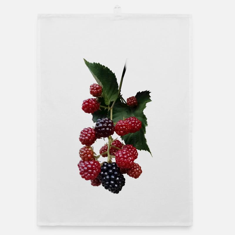 Beerenstrauch Muster: Brombeeren Organic Geschirrtuch