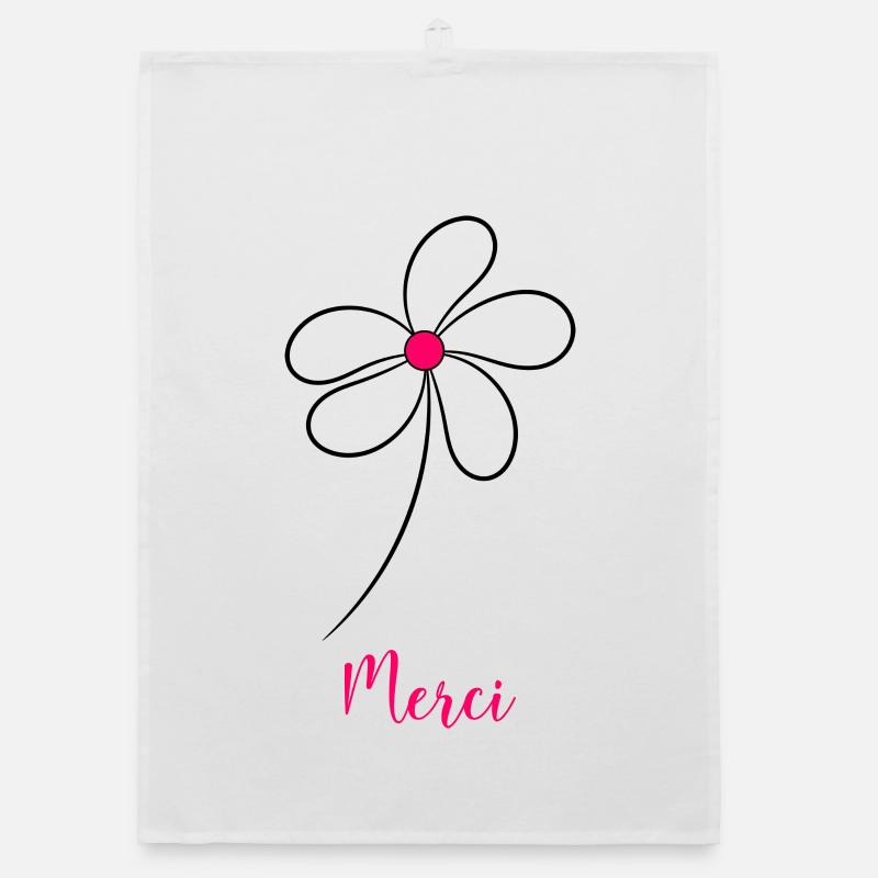 MAÎTRESSE. MERCI - Torchon bio - blanc