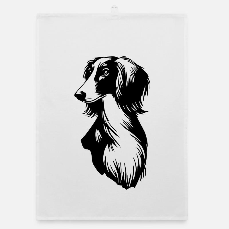 Saluki Head Organic dish towel