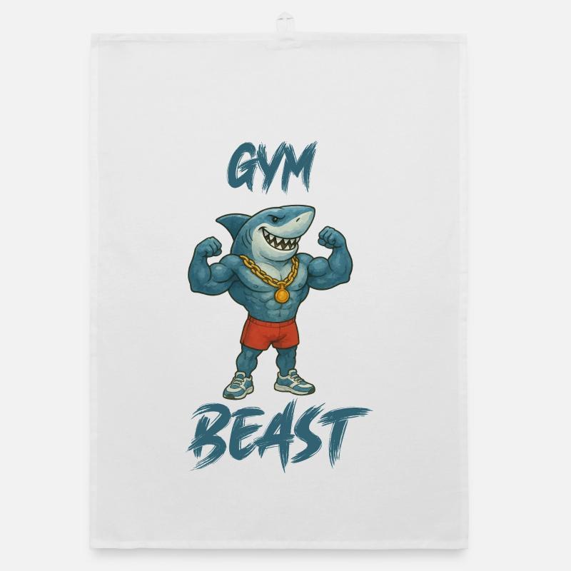 hai-comic-bodybuilder-gym Organic Geschirrtuch