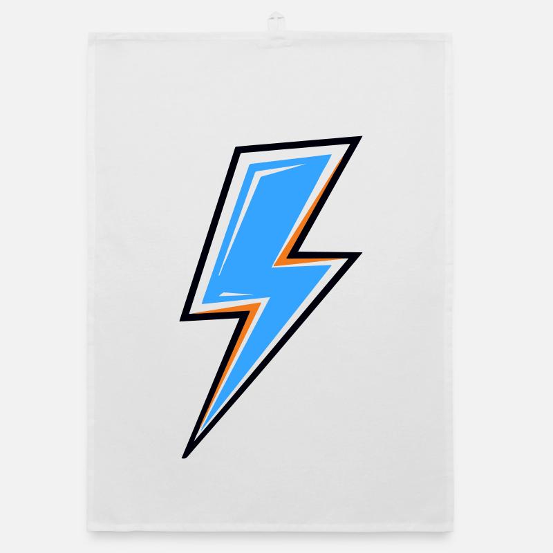 Blauer Strahl mit orangefarbenem Rand Organic Geschirrtuch