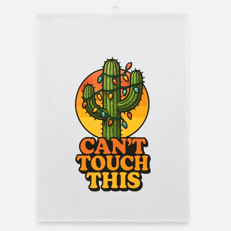 Weihnachtskaktus - Kann das nicht anfassen Organic Geschirrtuch