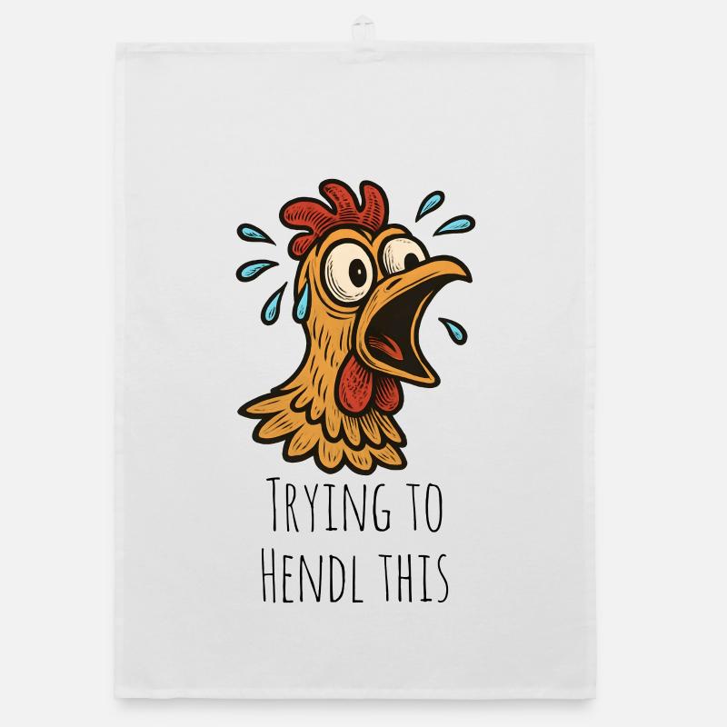 Trying to Hendl this Spruch Organic Geschirrtuch