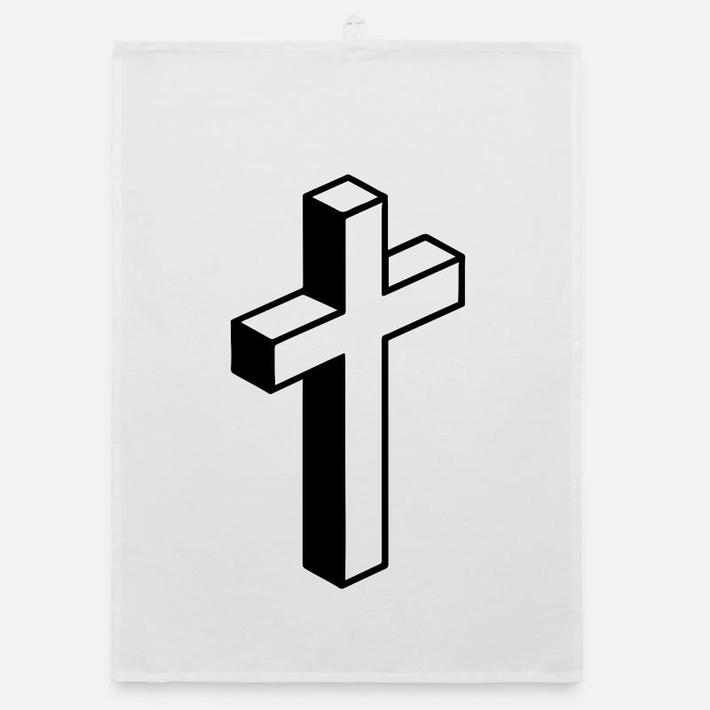 Cross symbol Organic dish towel