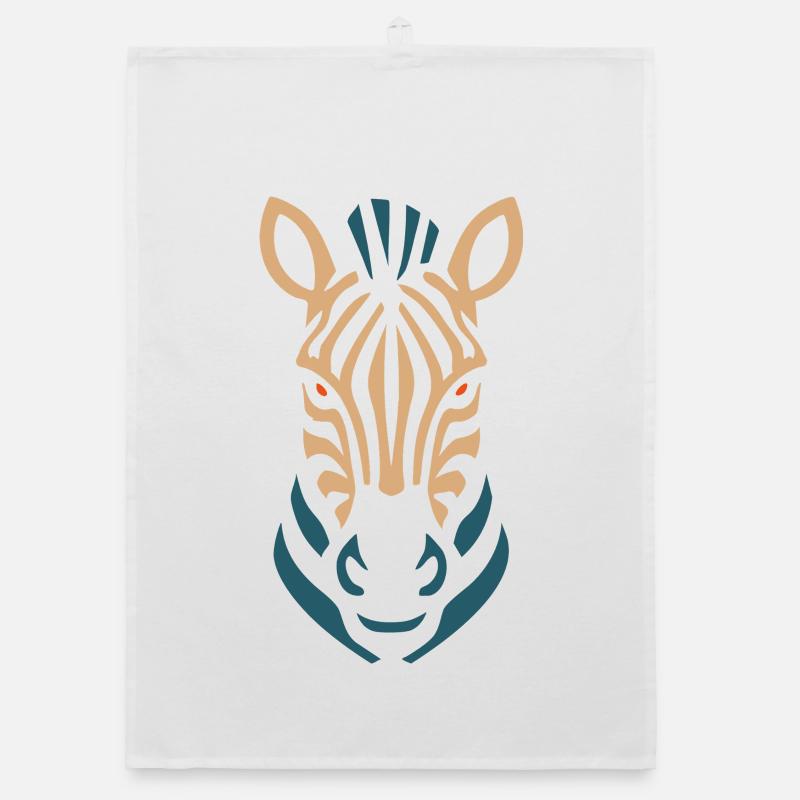 Lignes néon Zebra Head Torchon bio