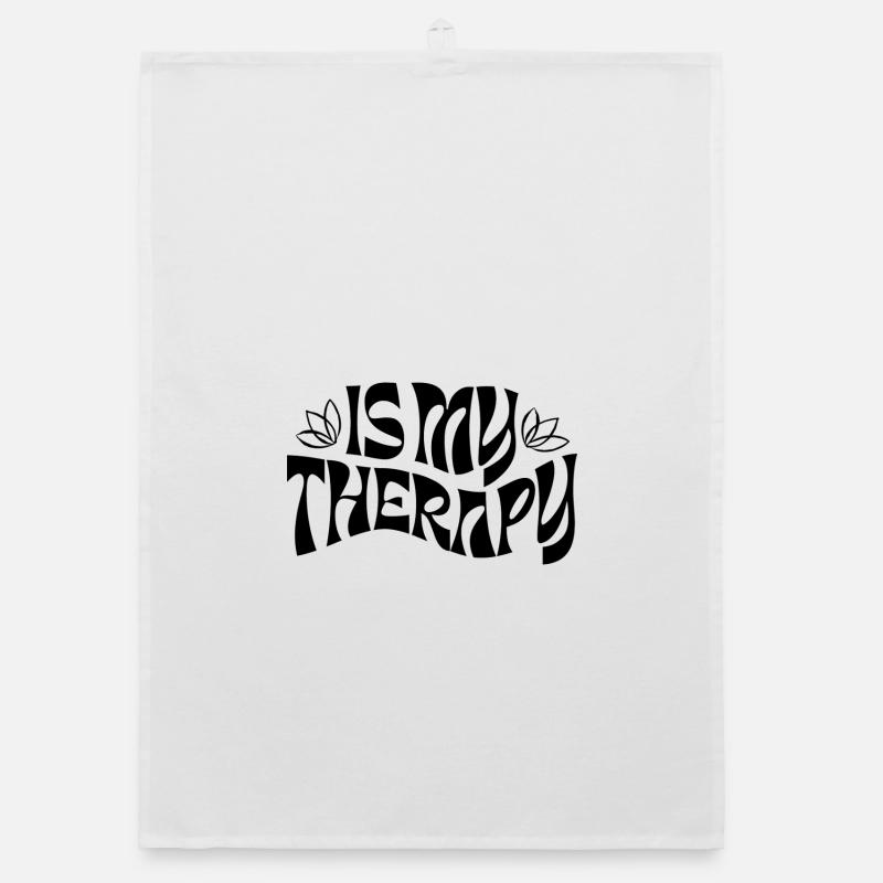 Is My Therapy – Retro Statement Organic dish towel