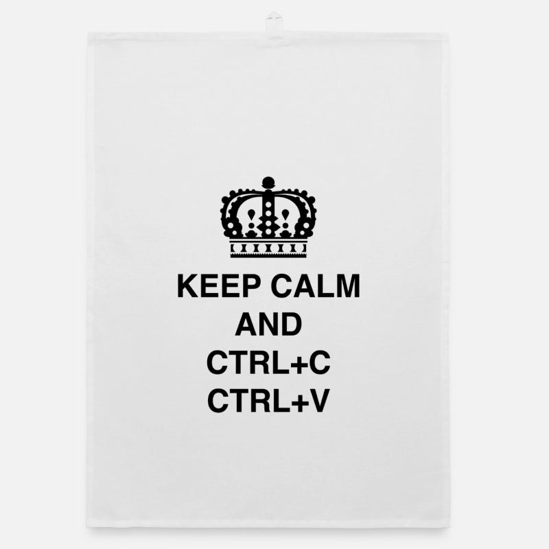 T-shirts de classe Keep calm et CTRL+C CTRL+V Torchon bio