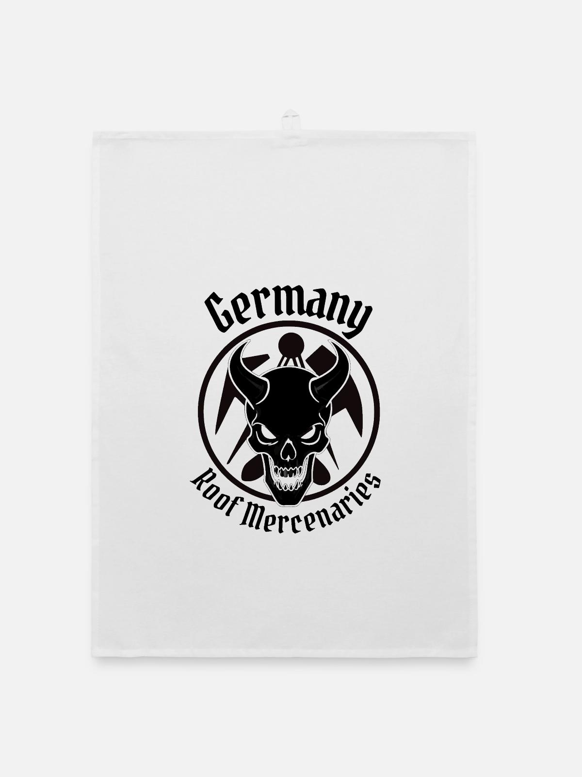 Germany Roof Mercenaries - Organic Geschirrtuch - Weiß - Vorne