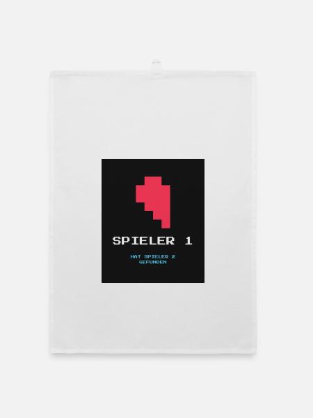 Gamer 2 - Organic Geschirrtuch - Weiß