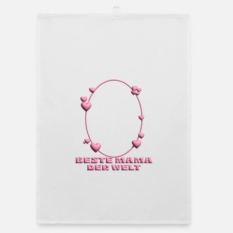 Meilleure maman du monde – Heart Frame Torchon bio