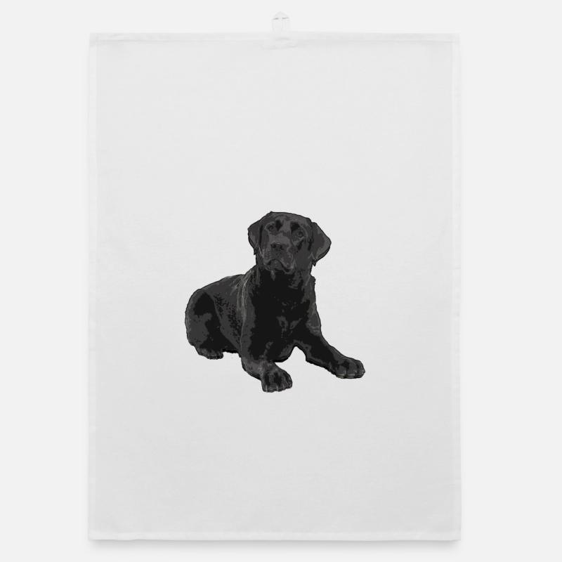 Black Labrador Organic dish towel