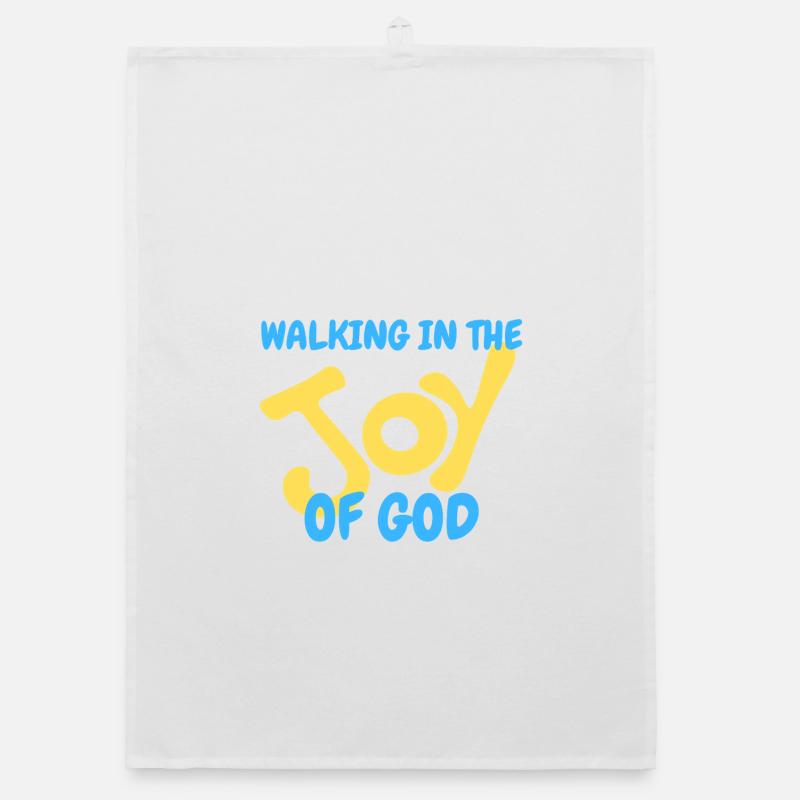 God's joy motif in solid pastel colors Organic dish towel