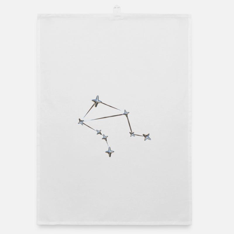 Libra Sternbild – Metallic Zodiac Organic Geschirrtuch