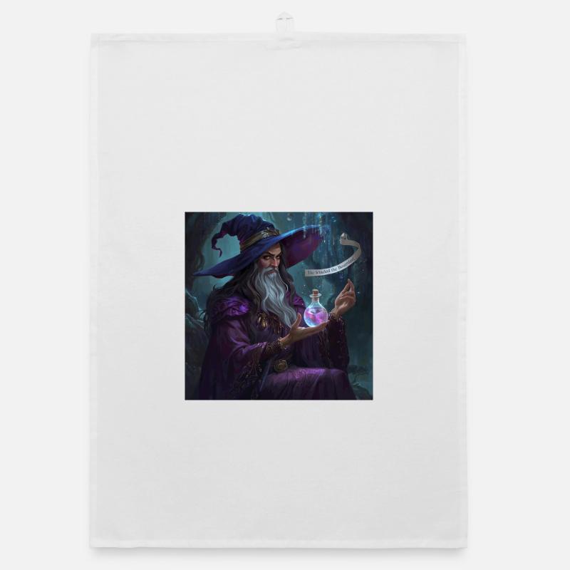 Waldzauberer und Phiole Organic Geschirrtuch