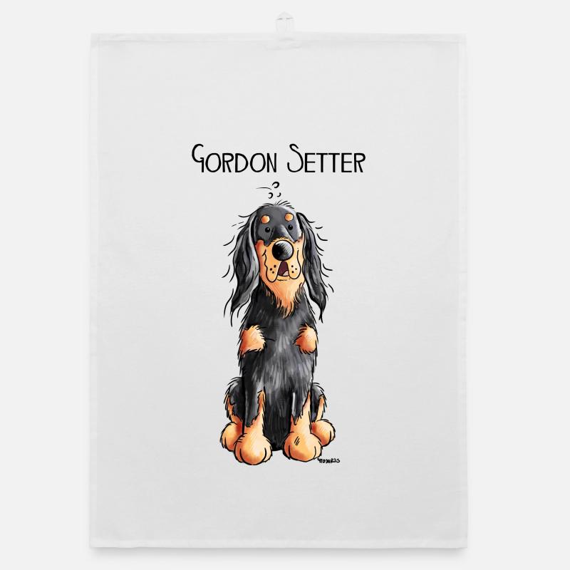 Funny Gordon Setter - Hund - Comic - Hunderasse Organic Geschirrtuch