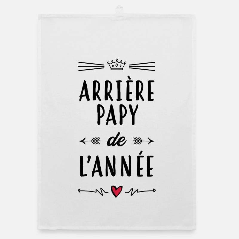 Papy Papi Grand-Père Retraite famille Torchon bio