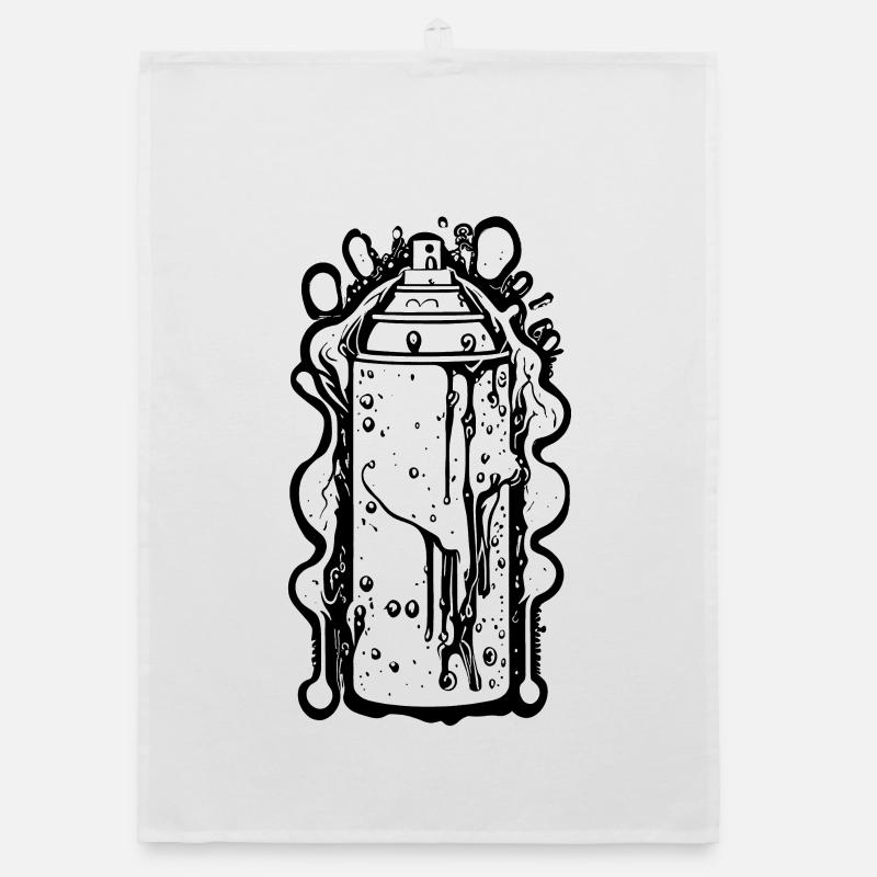 Cool Comic Spray Can with Drops Organic dish towel