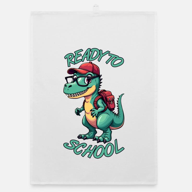 DINO BACK TO SCHOOL Organic dish towel