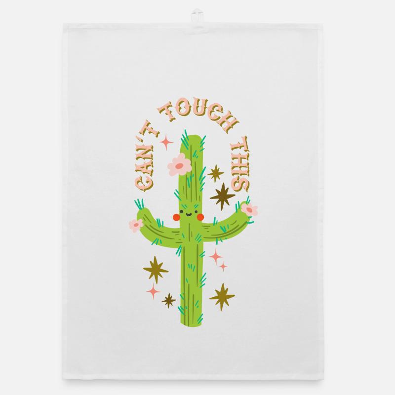 Je ne peux pas toucher ça - Conception de cactus épineux Torchon bio
