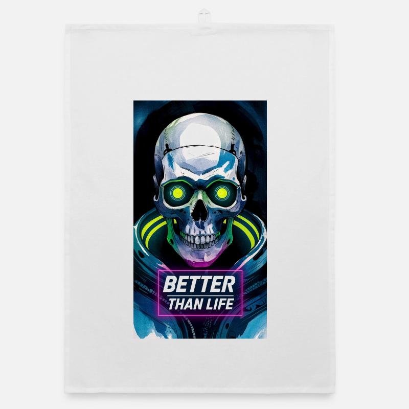 Skull Organic dish towel
