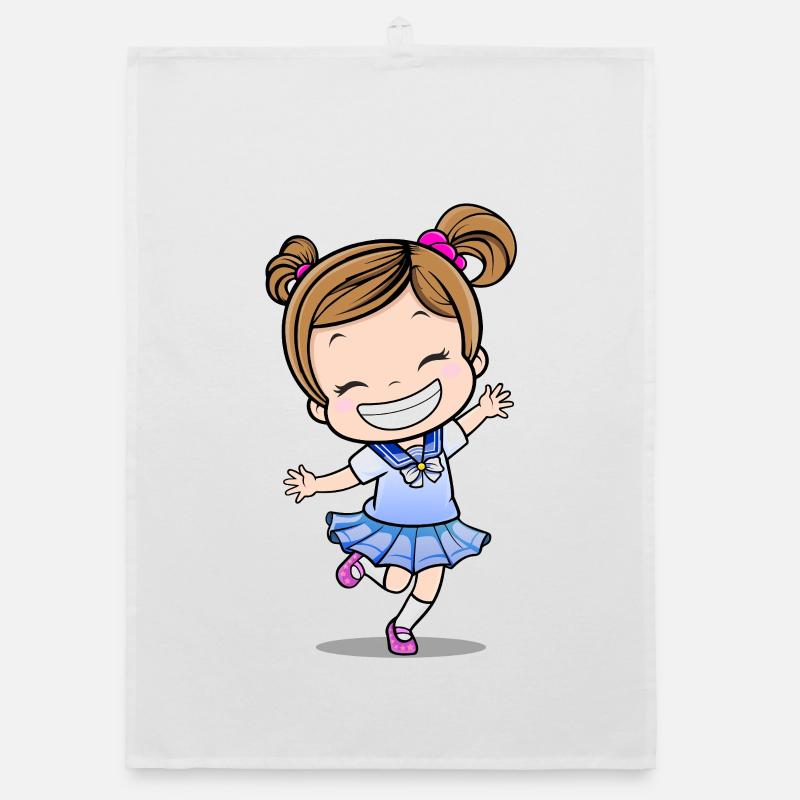 Tanzendes Mädchen Organic Geschirrtuch