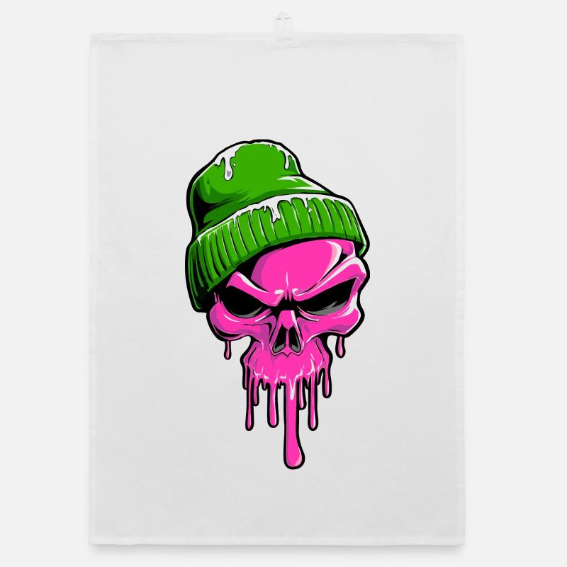 Skeleton Skull Skull Organic dish towel
