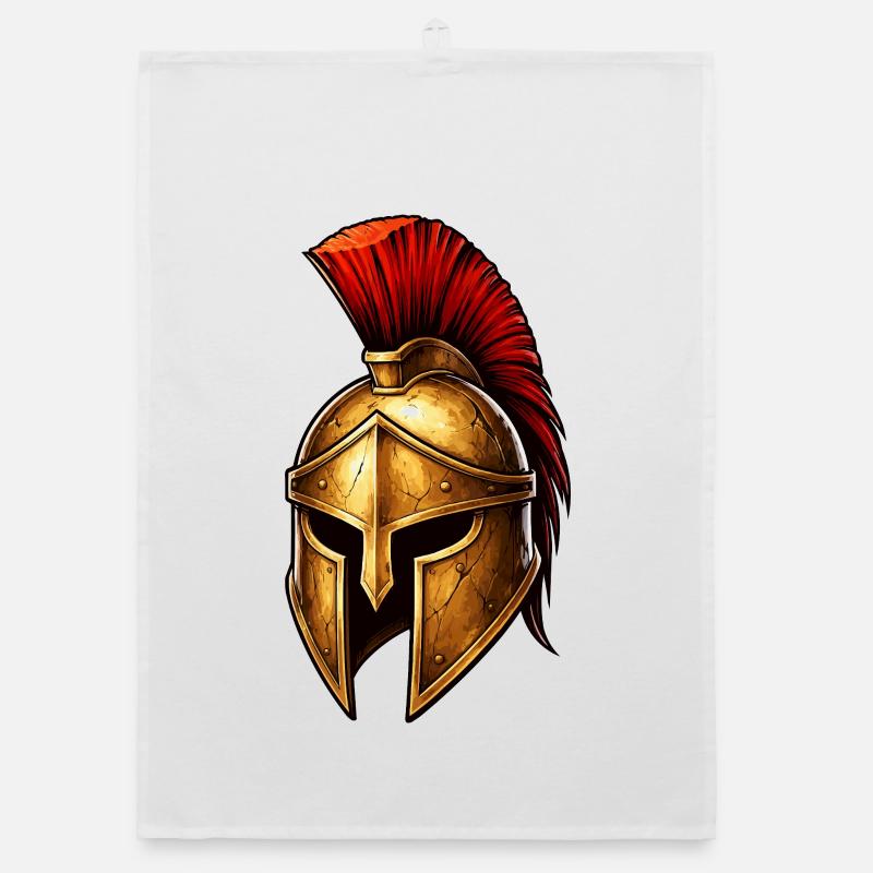Spartanischer Ritterhelm Organic Geschirrtuch