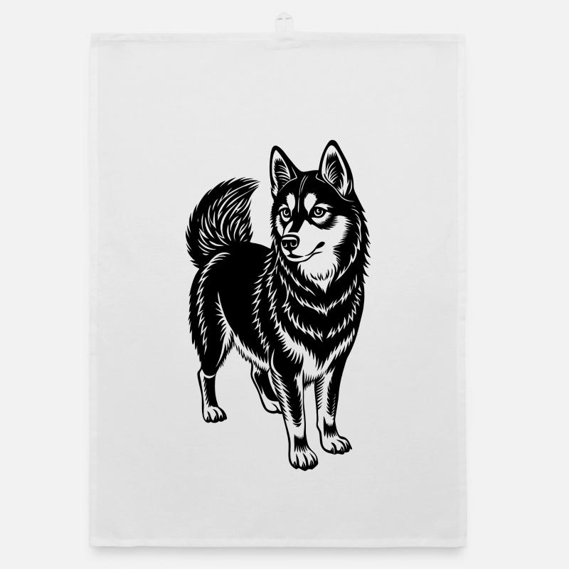 Alaskan klee kai Organic dish towel