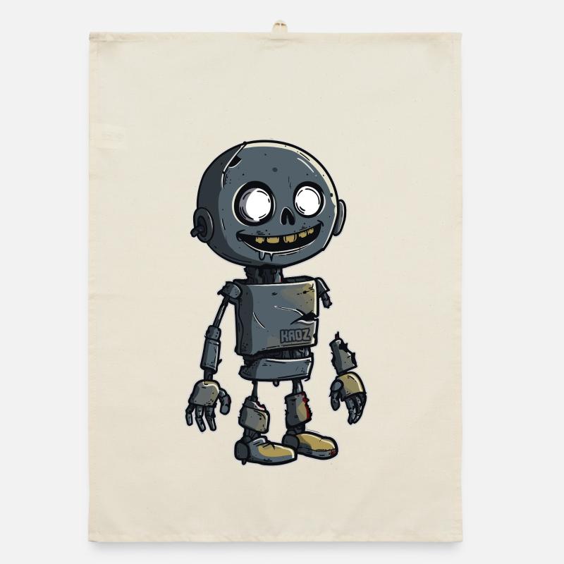 Petit robot zombie à scrap Torchon bio
