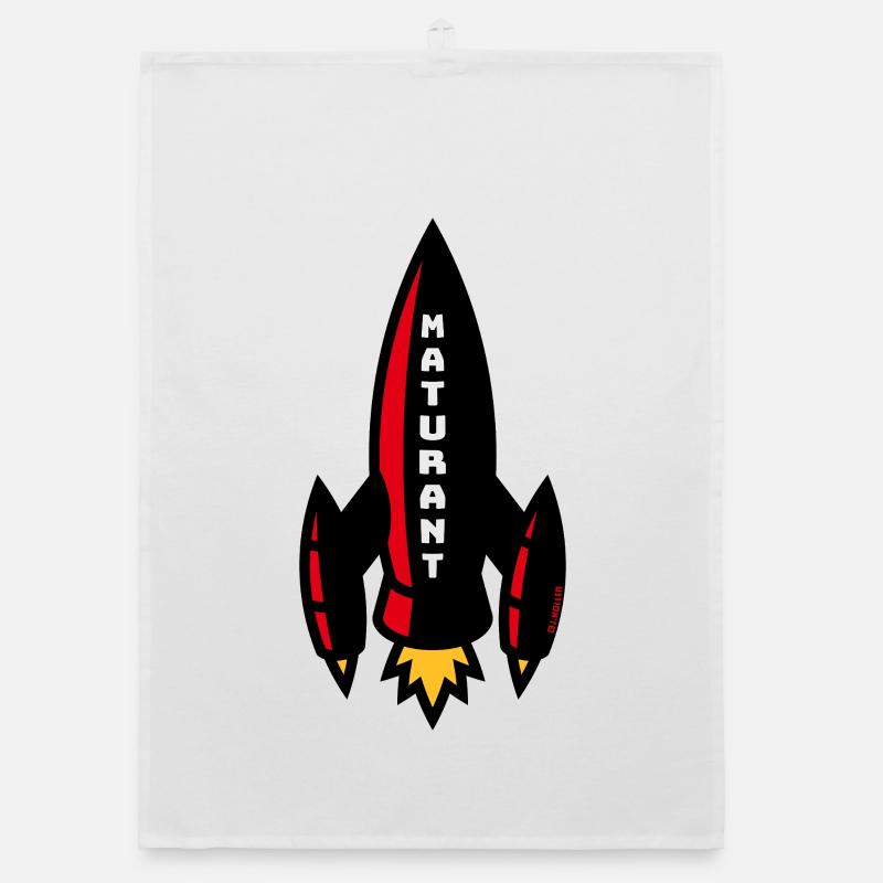 Matura Rocket (School Leaving Certificate / Graduation / 4C) Organic dish towel