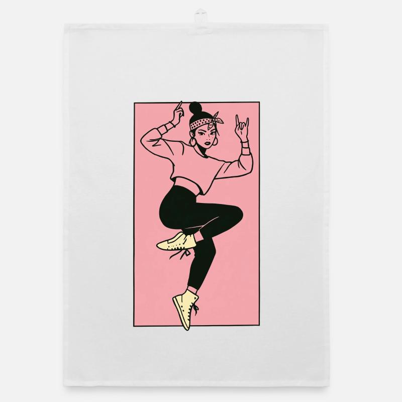 Female dancer #6 Organic dish towel
