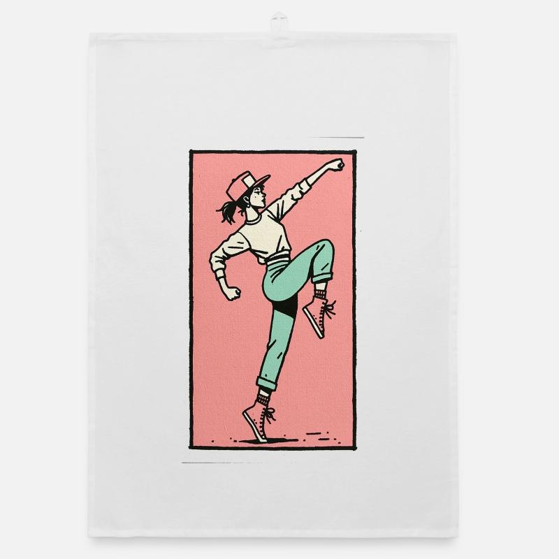 Danseuse #13 - Torchon bio - blanc