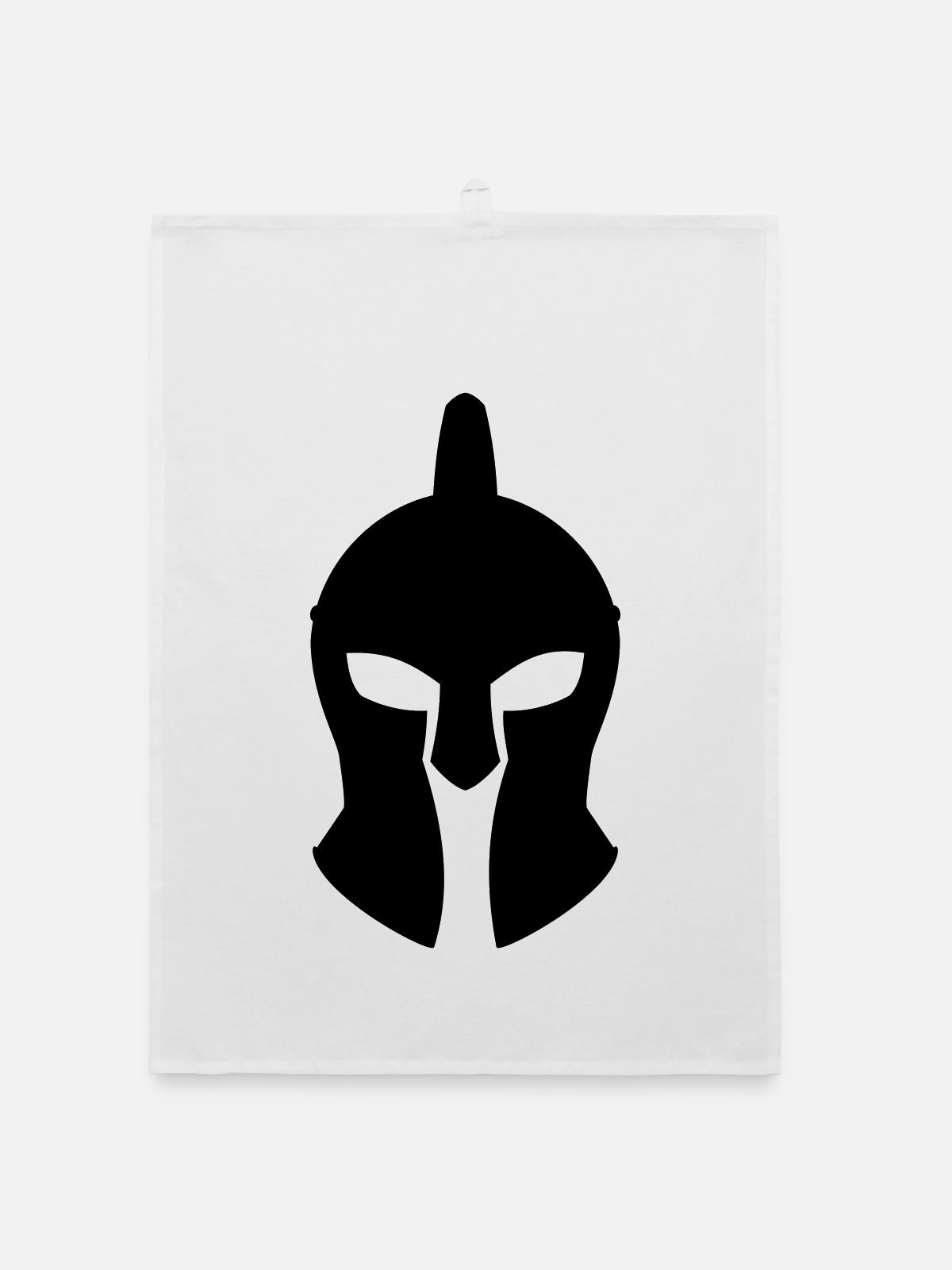 Griechische Kriegerhelm - Organic Geschirrtuch - Weiß - Vorne