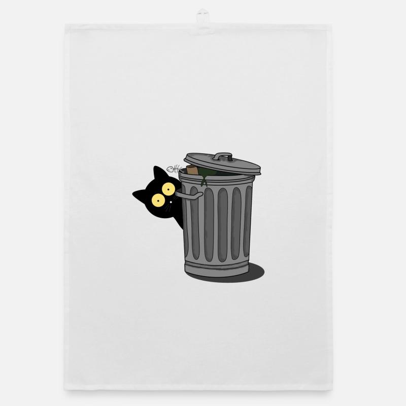 Chat noir observé Torchon bio