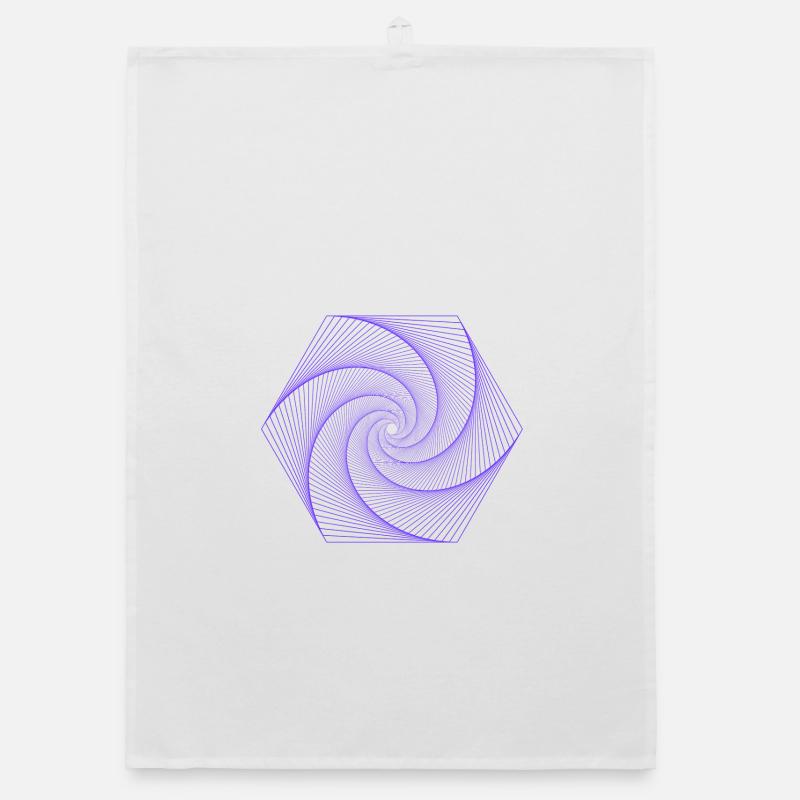 Spiral in hexagonal pattern Organic dish towel
